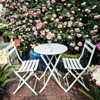 KTMBDW 3 Pieces Patio Bistro Set, Outdoor Conversation Bistro Set, Foldable Porch Chairs Patio Furniture Set with Table for Lawn, Garden - 4 of 4
