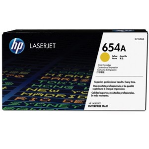 HP Inc. 654A Yellow Original LaserJet Toner Cartridge, ~15,000 pages, CF332A - 1 of 4