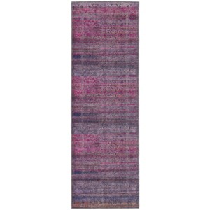 Voss Transitional Distressed Pink/Purple Area Rug - 1 of 4