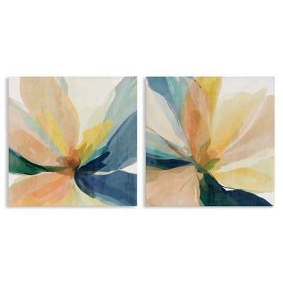 Stupell Industries Abstract Sunshine Florals 2pc Canvas Art Set