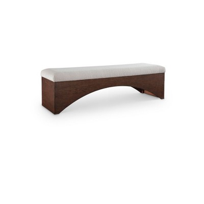 Meridian Furniture,Lawson Velour Fur Fabric Bench
