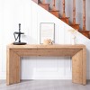 62" Modern Rustic Console Table,Solid-Look Engineered Wood Entryway Table for Hallway and Living Room,Narrow Sofa Table-Baofuwish - 3 of 4