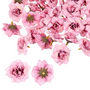 Unique Bargains DIY Crafts Bridal Shower Bouquet Decoration Artificial Roses Head 50 Pcs - 1 of 4