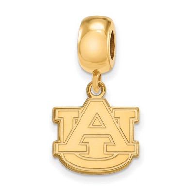 Black Bow Jewelry 14k Yellow Gold Plated Sterling Silver Auburn Tigers NCAA Bead Charm