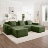VASIP Modular Boneless Cloud Sectional Sofa  3-Seat with Deep Seat and Pillows,Modern Corduroy Fabric for Living Room,Camel - 3 of 4