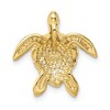 Black Bow Jewelry 14k Yellow Gold Small 13mm or Medium 18mm Sea Turtle Slide Pendant - 3 of 4