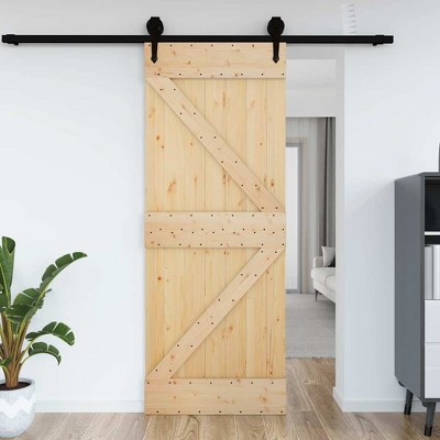 VidaXL Door NARVIK 27.6"x82.7" Solid Wood Pine