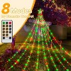 Ollny 352 Led Red and Green Waterfall Christmas Lights (Clear Wire, IP67 Waterproof, 8 Modes, Plug In) - 4 of 4