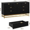 Nasitip 7 Drawer Dresser for Bedroom, 53.5” Large Dresser with Wide Storage, Modern Dresser Chest Organizer with Metal Legs - 2 of 4