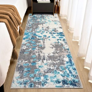 Washable Modern Abstract Living Room Rugs, Soft Non Slip Low Pile Floor Carpet for Bedroom Dining Room Office - 1 of 4