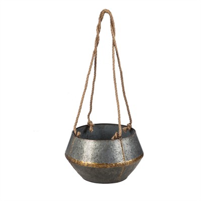 Cape Craftsmen Large Hanging Galvanized Metal Planter