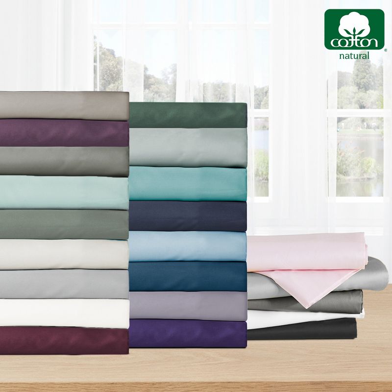 Fitted Sheet Only - 400 Thread Count 100% Cotton Sateen, Deep Pocket by California Design Den, 5 of 10