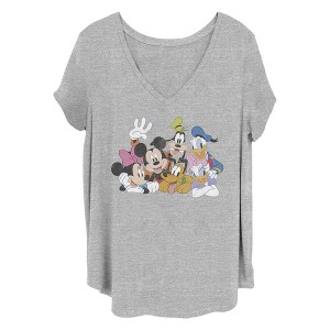 Women's Mickey & Friends Club House Group Shot T-Shirt - 1 of 4