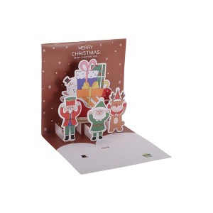 Unique Bargains Christmas Greeting Card Multicolor 4.7"x4.7" 1 Set - 1 of 4