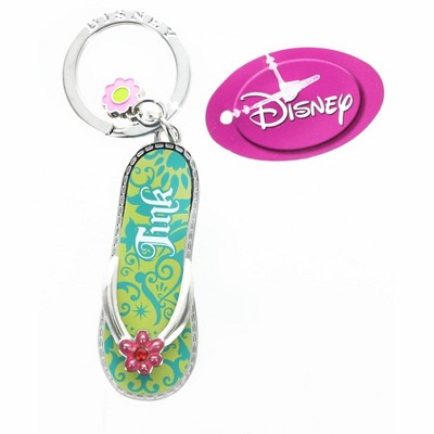 Monogram International Inc. Disney Tinker Bell Green Flip Flop Pewter Key Ring