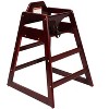 Lirago Double Layer Solid Wood Portable Booster High Chair for Toddler Feeding Eat and Grow with Adjustable Safety Straps Mahogany - 4 of 4