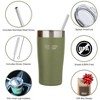 Healthy Human Stainless Steel Tumbler with Straw & Lid |  (20oz, Olive) - 2 of 4