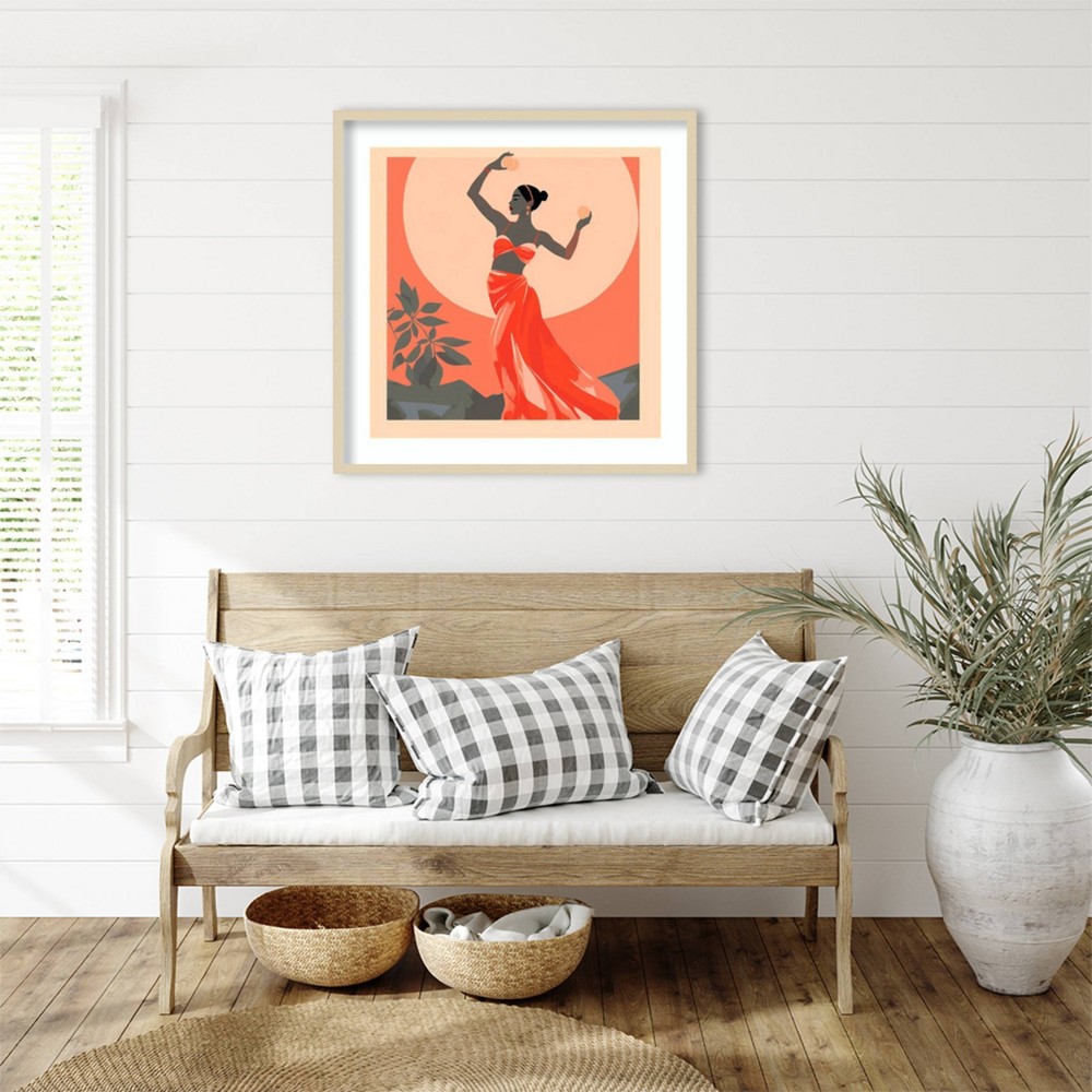 Photos - Other Decoration Amanti Art 33"x33" Graceful Woman II by Lazar Studio Wood Framed Wall Art Print