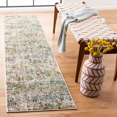 Turquoise Tides Hand-Knotted 2'2" x 4' Synthetic Area Rug