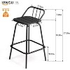 VINGLI Outdoor Swivel Bar Stools, 30 Inch Bar Height Patio Chair with Backrest & Footrest, All-Weather Stool for Garden, Balcony, Kitchen Island - 2 of 4