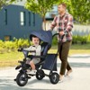 Infans 7-In-1 Kids Baby Tricycle Folding Steer Stroller w/ Rotatable Seat Blue - 3 of 4