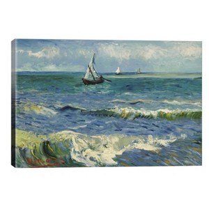 Seascape Near Les Saintes Maries de la Mer by Vincent van Gogh Unframed Wall Canvas - iCanvas - 1 of 3