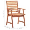 vidaXL 2X Solid Acacia Wood Patio Dining Chairs with Cushions Garden Outdoor Lawn Terrace Balcony Wooden Seat - 4 of 4