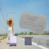 Unique Bargains Inflatable Travel Pillow Press to Inflate for Airplane Train Office - 2 of 4