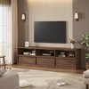 Mid Century Modern TV Stand for 65 70 75 Inch TVs, Industrial Entertainment Center with 3 Drawers & Open Shelves, Sturdy MDF for Living Room - 2 of 4