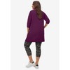 ellos Plus Size French Terry Zip Pocket Tunic - 3 of 4