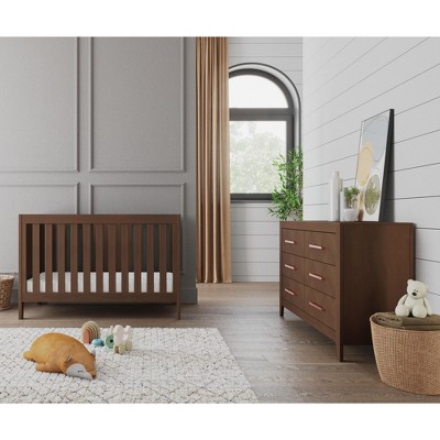 Child Craft Kieran Crib and Dresser Nursery Set, 2-Piece, Includes 3-in-1 Convertible Crib and 6-Drawer Dresser