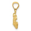 Black Bow Jewelry 14k Yellow Gold Tiny Diamond-Cut Frog Pendant, 7mm (1/4 Inch) - 2 of 4