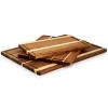 MegaChef 3 Piece 7 Inch, 10 Inch, and 17 Inch Acacia Wood Cutting Board Set with Juice Grooves - 4 of 4
