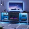 Bestier 70" Electric Fireplace TV Stand for TVs up to 80" LED Entertainment center with 23" Fireplace - 2 of 4