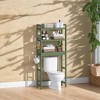 Maximize Bathroom Space: Versatile 3-Tier Over-The-Toilet Organizer with Adjustable Shelves and Bamboo Finish - 3 of 4