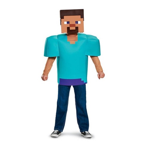 Kids Minecraft Steve Halloween Costume Top Target