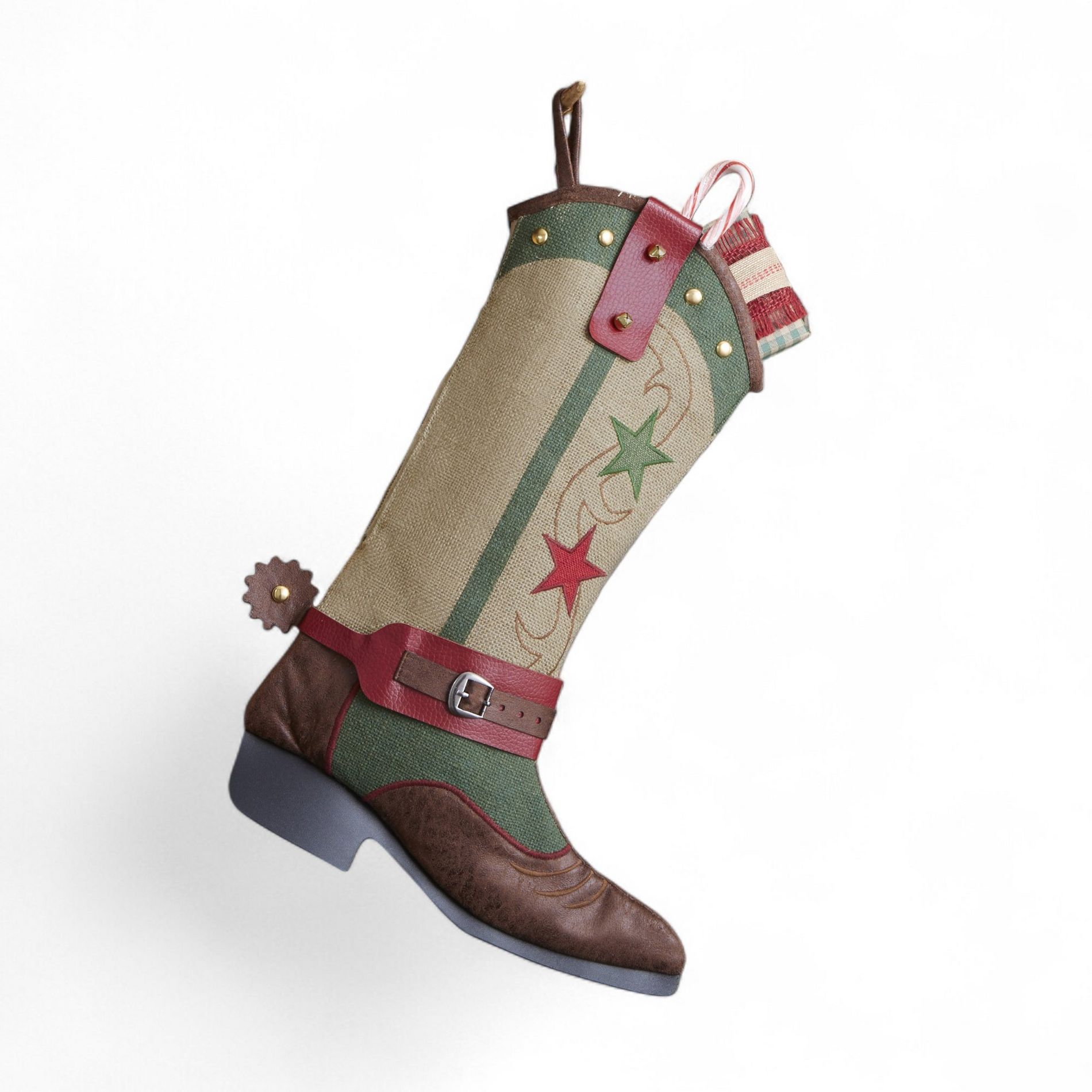 Personalization Mall Cowgirl and Cowboy Boot Christmas Stocking