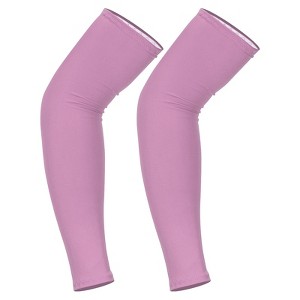 Unique Bargains Nylon Breathable Sun Protection Compression Arm Sleeves 1 Pair - 1 of 4