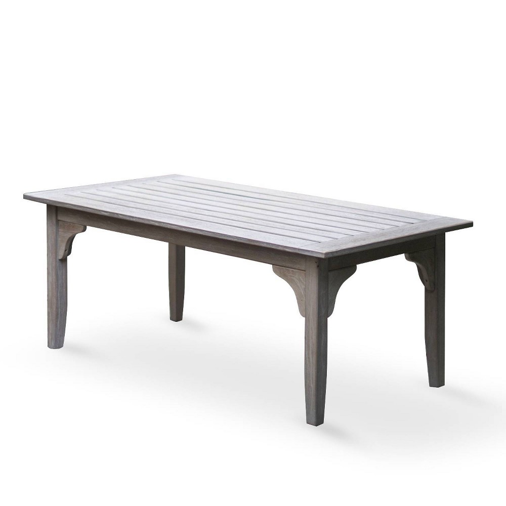 Photos - Coffee Table Caterina Teak Patio  - Weathered Gray- Cambridge Casual: Durab