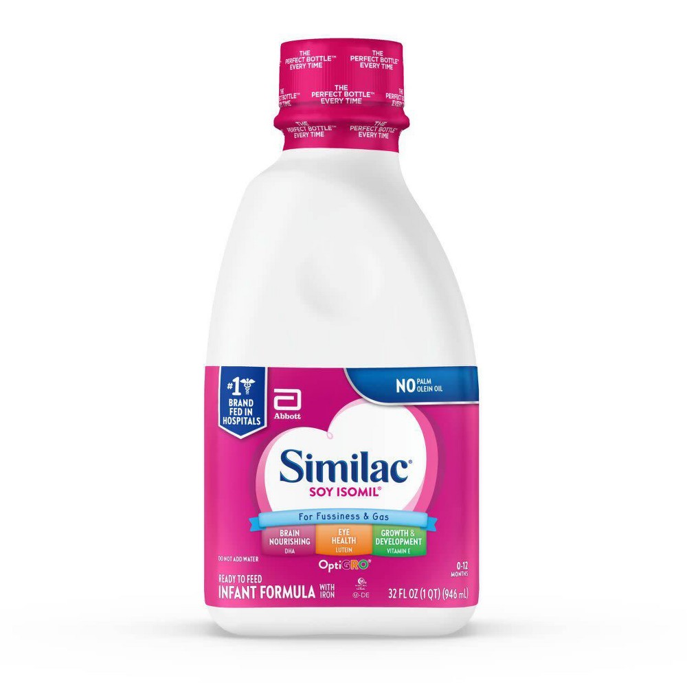Similac Soy Isomil Ready to Feed Infant Formula - 32 fl oz: Kosher, Certified Gluten-Free, Halal