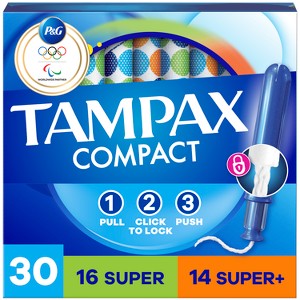 Tampax Compact Multipack Tampons - Super/Super Plus - 30ct - 1 of 4