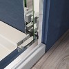 NicBex Shower Door 44-48"W x 72"H Adjustable Semi Frameless Double Sliding Glass Tub Door with 1/4" (6mm) Clear Tempered Glass - 3 of 4