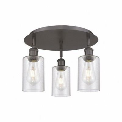 Clymer - 3 Light Flush Mount In Art Deco Style-9.38 Inches Tall and 15.63 Inches Wide