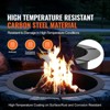 VEVOR Fire Pit Ring, 40-Inch Outer/36-Inch Inner Diameter, 10inch Height 2.5mm Thick Fire Pit Insert, for Outdoor Camping, Bonfires, Black - 3 of 4