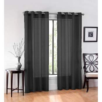 GoodGram Ultra Luxurious Elegant Sheer Grommet Single Curtain Panel