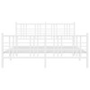 vidaXL Metal Bed Frame without Mattress with Footboard White 59.1"x78.7" - 4 of 4