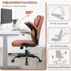 KERDOM Office Chair Computer Desk Chair PU Leather Swivel Executive Task Chair with Adjustable Height, Brown - 3 of 4