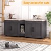 Cat Litter Box Enclosure for 2 Cats, Furniture with Double Room,Hidden Double Litter Box Enclosure Furniture, - 3 of 4