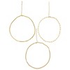 Adornia Tarnish Resistant 14k Gold Plated Curb, Herringbone, and Paper Clip Chain Necklace Set - 4 of 4