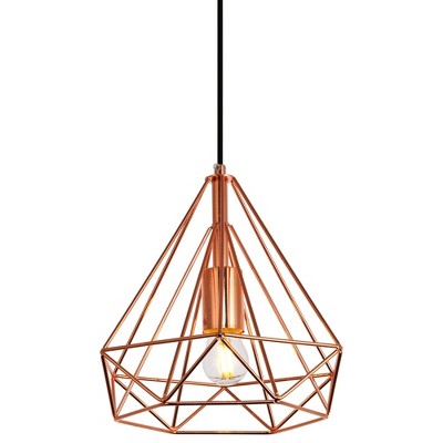 Elegant Lighting Jago Collection Pendant D9.8 H9.8 Lt:1 Copper Finish
